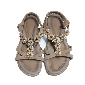 Boho Flat Sandals Womens Size 6